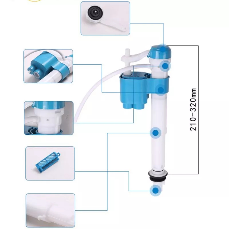 Kit de entrada y descarga de inodoro dual flush push botón de 290mm