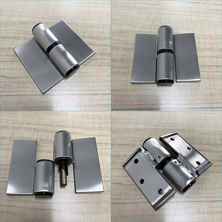 Kit de bisagras en acero inoxidable para particiones de baños marca KCROWNE