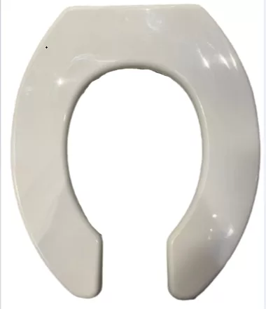 Asiento elongado  institucional para inodoro Fluxometro marca Ziax