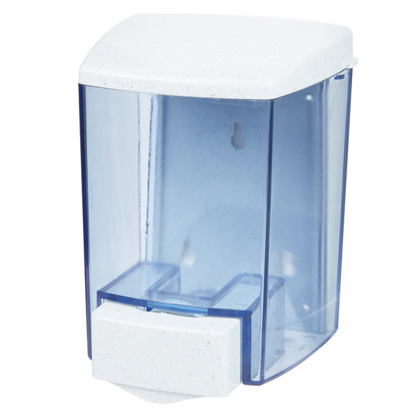 Dispensador de Jabon clear plastico color Artic Blue 30 Onzas San Jamar