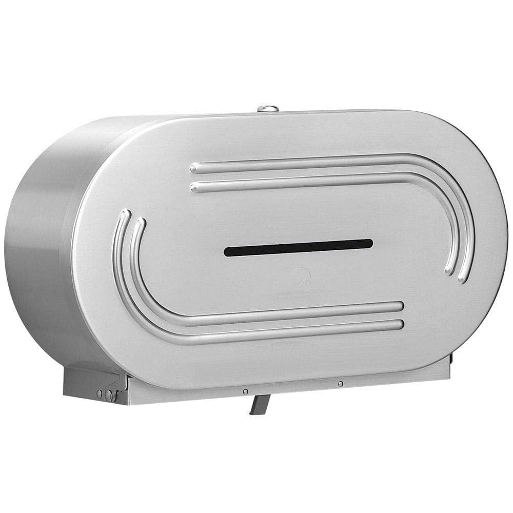 Dispensador de papel higiénico de doble rollo tamaño extra grande Marca Bradley