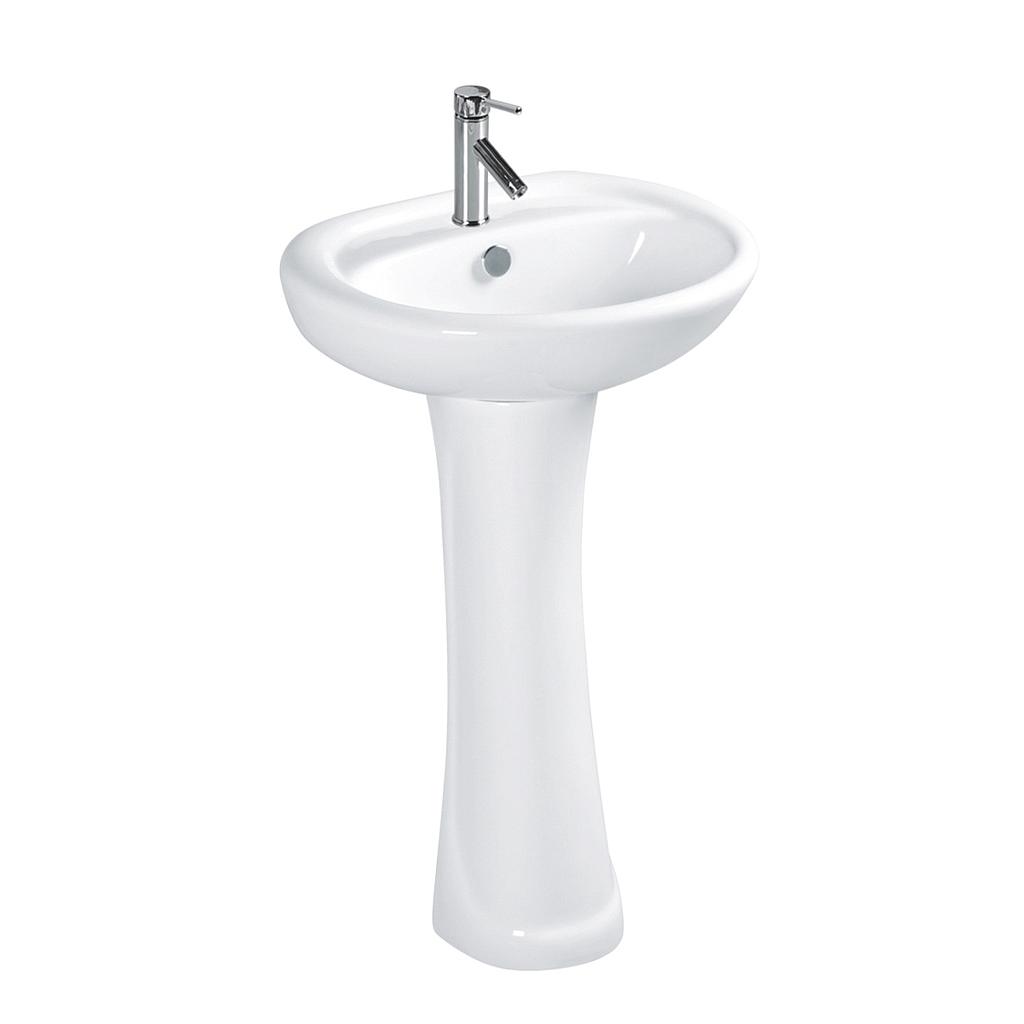 Lavamanos mediano C/ Pedestal color blanco marca OrtonBath