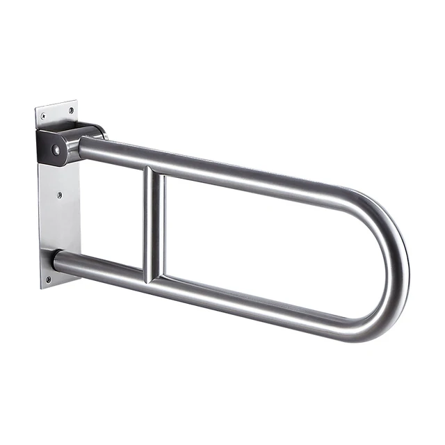 Barra abatible en acero inoxidable espejo 304 con longitud  1 1/2&quot; x 24&quot; largo marca PLOMEX