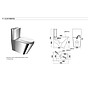 Inodoro elongado de dos piezas penitenciario en acero inoxidable con sistema dual flush 1.6gpf/6.0lpf