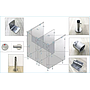 Hardware kit en acero inoxidable para particiones de baños marca KCROWNE