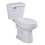 Inodoro elongado de dos piezas con descarga 1.28gpf/4.8lpf y 17" de altura marca Sunrise