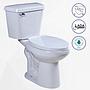 Inodoro elongado de dos piezas con descarga 1.28gpf/4.8lpf y 17" de altura marca Sunrise